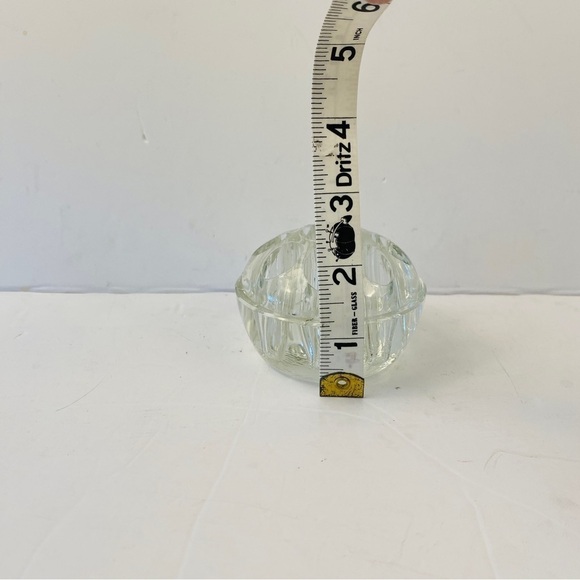 Vintage glass flower frog three-dimensional  small eight holes ikebana vase (1) - Picture 4 of 10